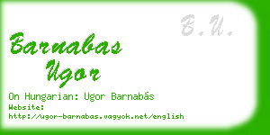 barnabas ugor business card